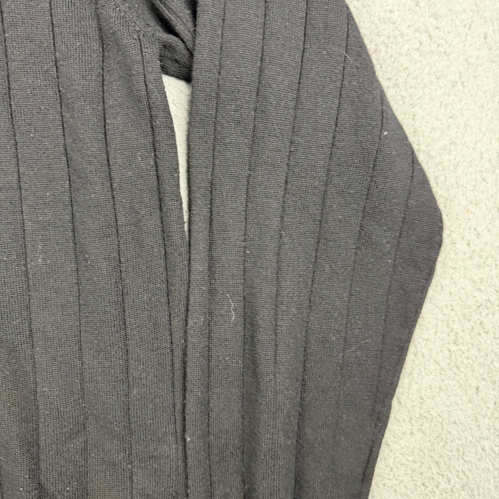 Peter Millar Sweater Mens XXL Black 100% Merino Wool 1/4 Zip Ribbed Knit - Picture 4 of 12